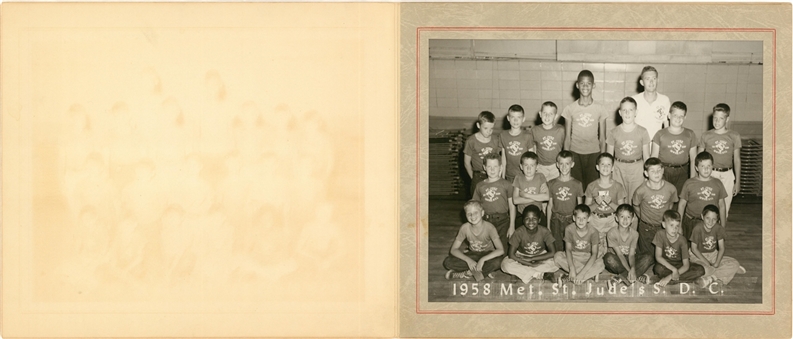 1958 St. Judes Day Camp Original 8x10 Class Photograph Featuring Very Young Lew Alcindor